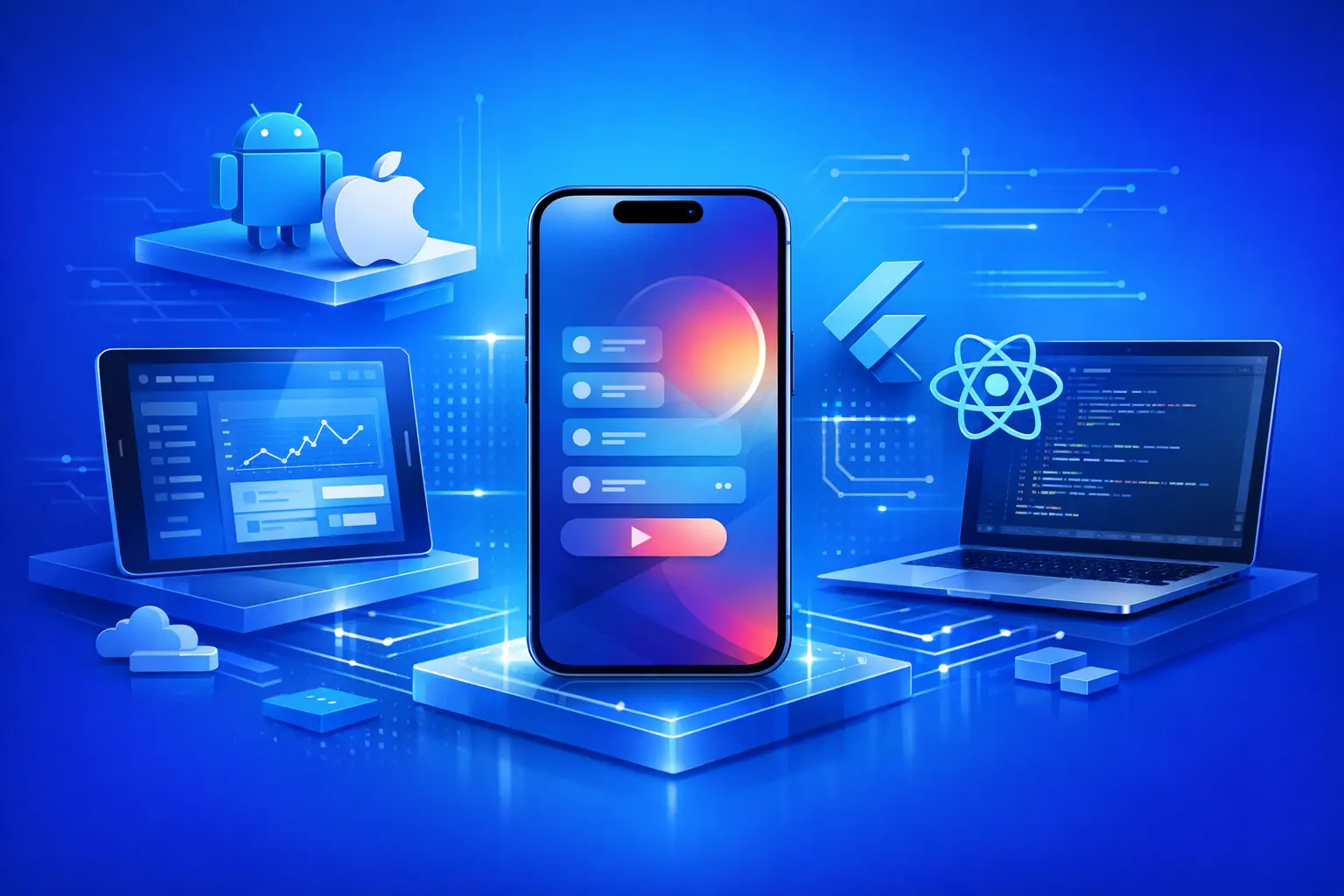 Société experte en développement d’application multiplateforme Flutter ou React Native